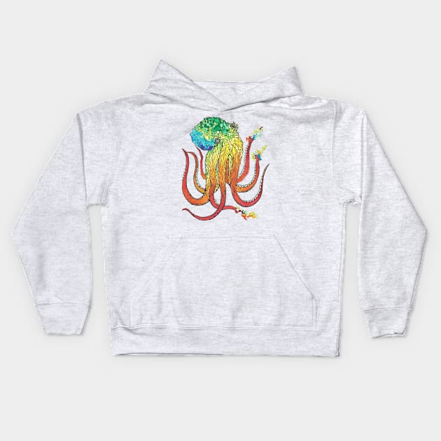 Existential Octopus Kids Hoodie by ArtbyKaiju